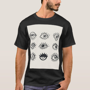 Camiseta Vintage Doodles Olhos: Desenhos da Tendência