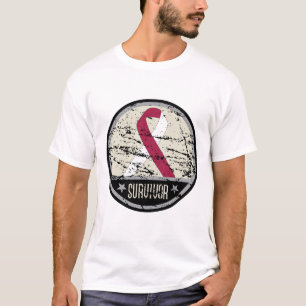 Camiseta Vintage dos homens do sobrevivente de câncer da