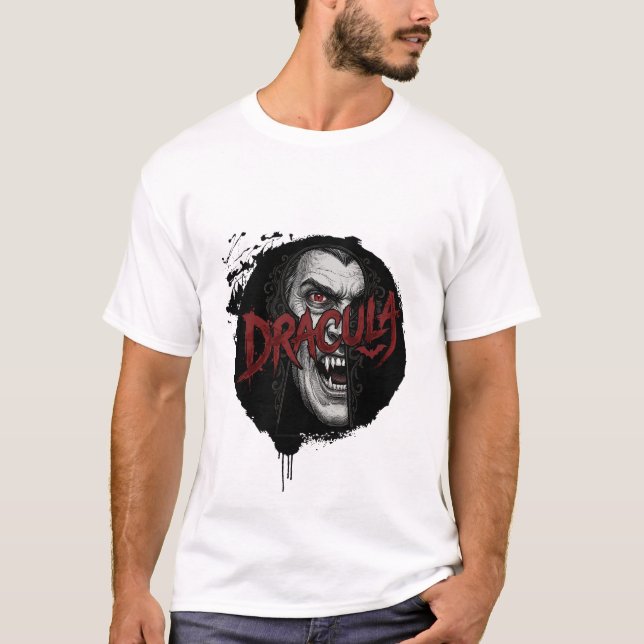 Camiseta Vintage Dracula Gothic Vampire (Frente)
