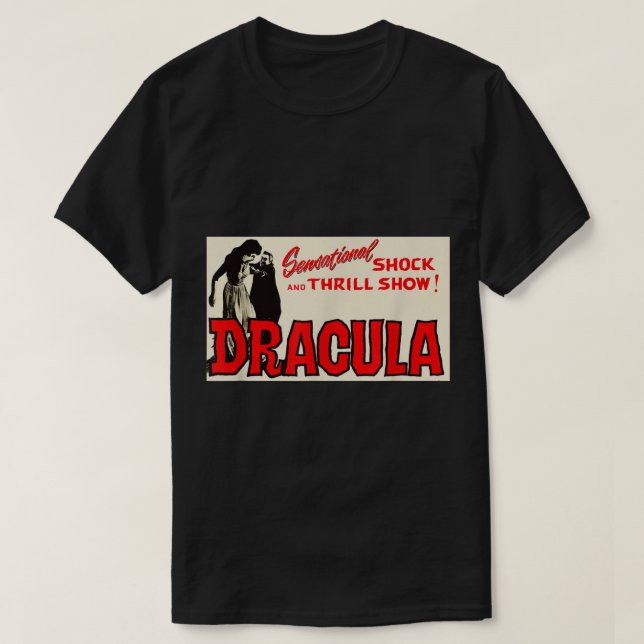 Camiseta Vintage Dracula Halloween Monster Vam (Frente do Design)