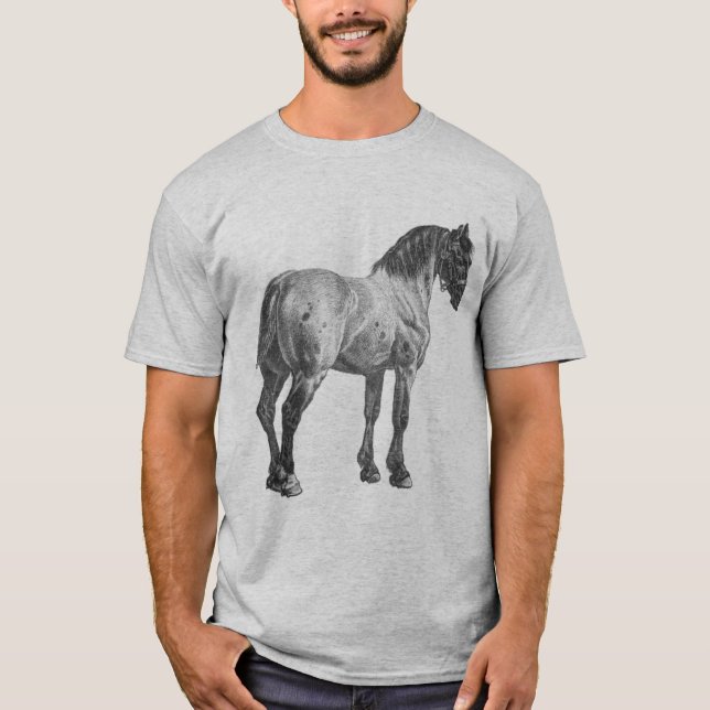 Camiseta Vintage Draft Horse Impressão (Frente)