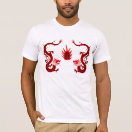 Camiseta Vintage Dragon Holiday Red and Black