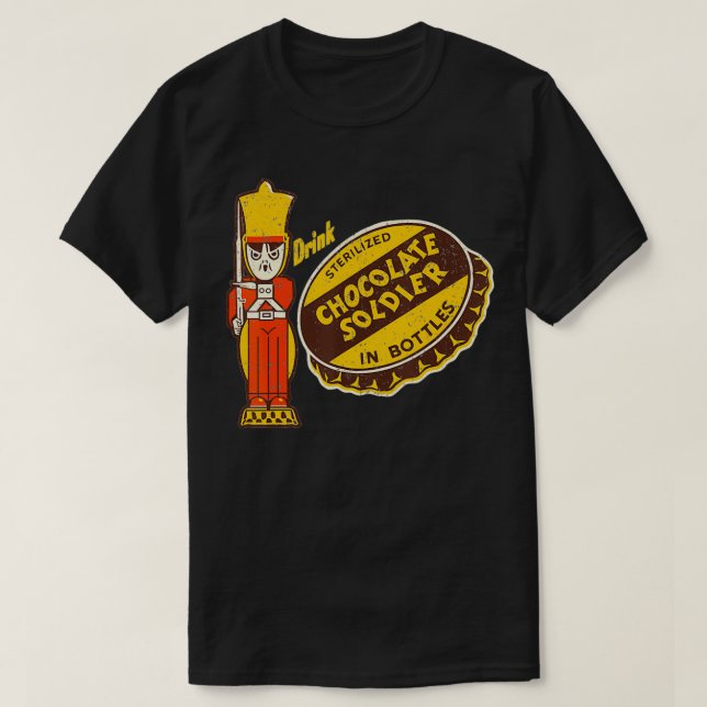 Camiseta Vintage Drink Chocolate Soldier (Frente do Design)