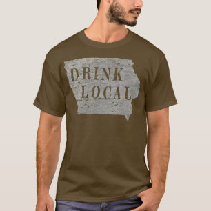 Camiseta Vintage Drink Local artesanato Cerveja Iowa