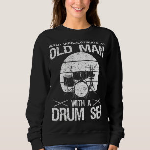 Camiseta Vintage Drummer Para Mulheres Homens Drum Conjunto