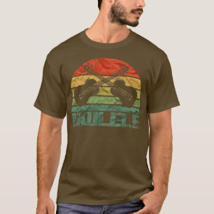Camiseta Vintage Dual Ukulele Instrumento Havaiano Uke Beac