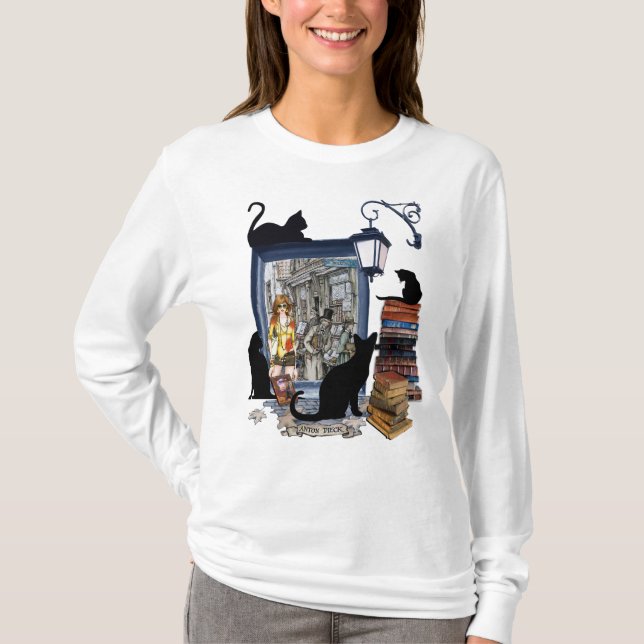 Camiseta Vintage Dutch Artist & black cats (Frente)
