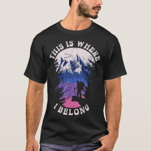 Camiseta Vintage, É Aqui Que Eu Pertenço Ao Acampamento De