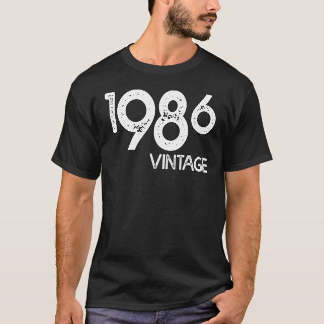 Camiseta Vintage E Nascer Em 1986 (Frente)