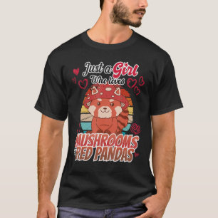 Camiseta Vintage é só uma garota que ama cogumelos e chapéu