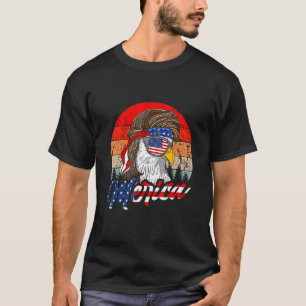 Camiseta Vintage Eagle Mullet 4 De Julho América Patriótica