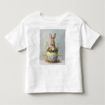 Vintage Easter Bunny with daisies