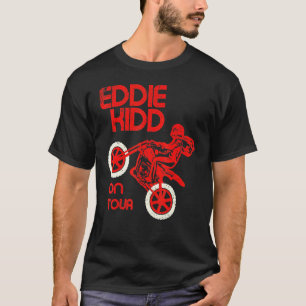 Camiseta Vintage Eddie Kidd On Tour Retro Motorcycle Stuntm