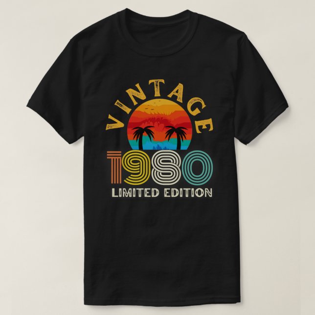 Camiseta Vintage edição limitada de 1980 (Frente do Design)