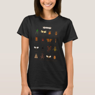 Camiseta Vintage educacional Insetos Bonitos