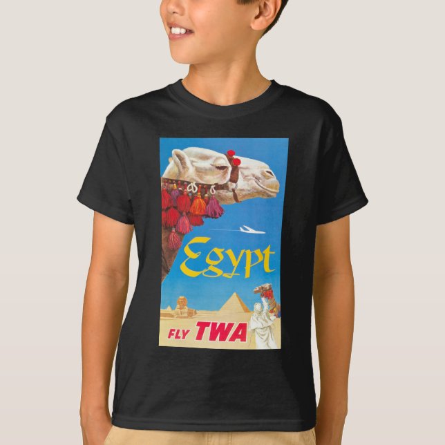 Camiseta Vintage Egito Air Viagem Advertisement (Frente)