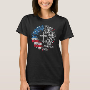 Camiseta Vintage Ela é uma boa garota ama sua mãe ama Jes