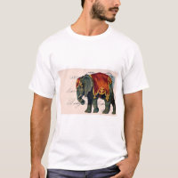 Vintage Elephant Postcard Digital Art
