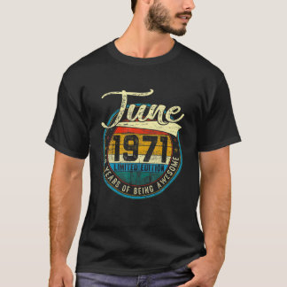 Camiseta Vintage Em Descanso Junho De 1971 50º Aniversário 