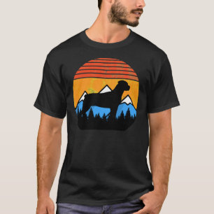 Camiseta Vintage em desgaste Retro Sunset Rottweiler Cão