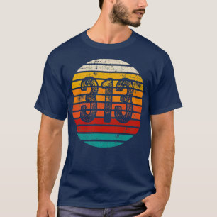 Camiseta Vintage em desgosto Sunset 313 Código de área