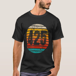 Camiseta Vintage em desgosto Sunset 425 Código de área