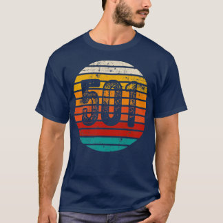 Camiseta Vintage em desgosto Sunset 501 Código de área