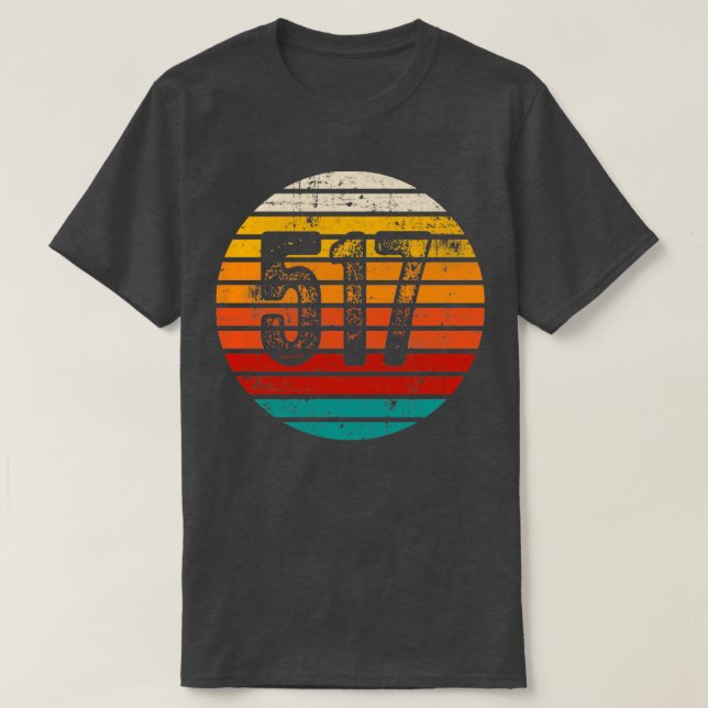 Camiseta Vintage em desgosto Sunset 517 Area Code (Frente do Design)