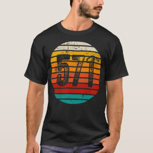 Camiseta Vintage em desgosto Sunset 571 Código de área