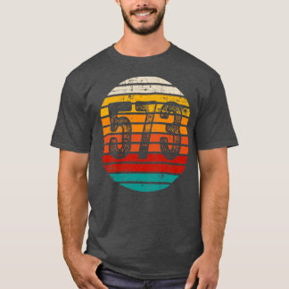 Camiseta Vintage em desgosto Sunset 573 Código de área