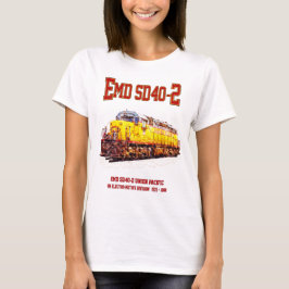 Camiseta Vintage EMD SD40-2 Locomotiva Diesel.