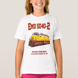 Camiseta Vintage EMD SD40-2 Locomotiva Diesel.
