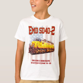 Camiseta Vintage EMD SD40-2 Locomotiva diesel Bandeira amer