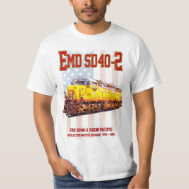 Camiseta Vintage EMD SD40-2 Locomotiva diesel Bandeira amer