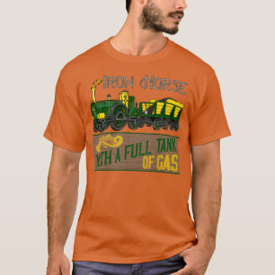 Camiseta vintage engraçada locomotiva de ferro