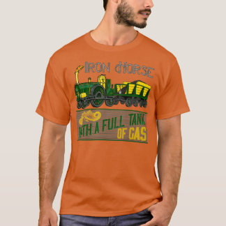 Camiseta vintage engraçada locomotiva de ferro