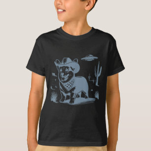 Camiseta Vintage Engraçado Anos 90 Western Cowboy Corgi Ovn