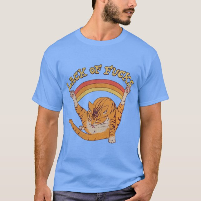 Camiseta Vintage Engraçado Cat (Frente)