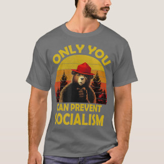 Camiseta Vintage Engraçado Só você pode evitar o socialismo