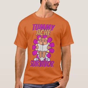 Camiseta Vintage Engraçado Tummy Ache Sobrevivente Stomacha