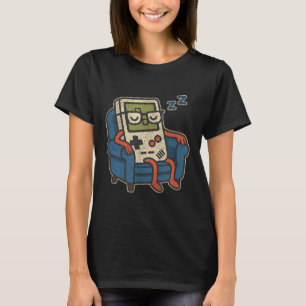 Camiseta Vintage Engraçado Velho Jogador Retro Vídeo Jogo A