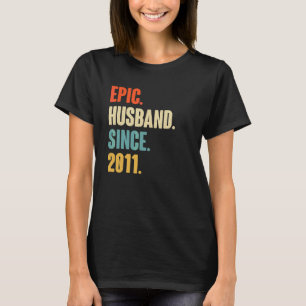 Camiseta Vintage Epic Husband Desde 2011 11 Wedding Anive
