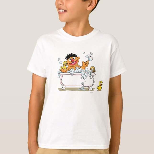 Camiseta Vintage Ernie em Bathtub (Frente)