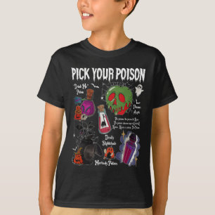 Camiseta Vintage Escolha Seu Veneno Festa De Halloween Louc