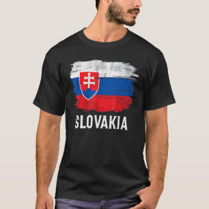 Camiseta Vintage Eslováquia Flag Para Eslovaco