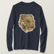 Camiseta Vintage Esmeralda de Manga Longa de Conto