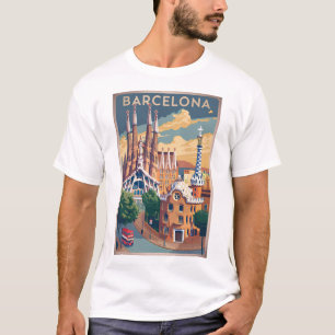 Camiseta Vintage Espanha de Barcelona