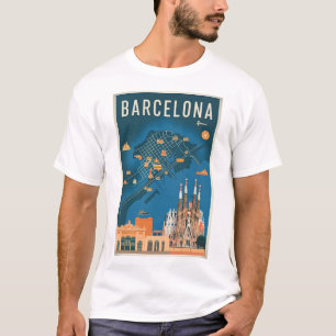 Camiseta Vintage Espanha de Barcelona