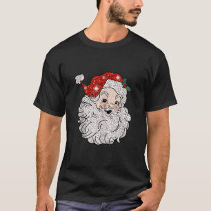 Camiseta Vintage Espumante Impressão Santa Clause Feliz Chr