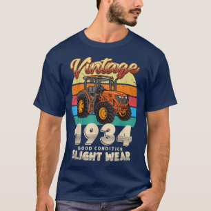 Camiseta Vintage Est 1934 Farmer Trator 88º Aniversário 88